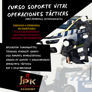 Soporte Vital Táctico: actuación en situaciones críticas para primeros intervinientes